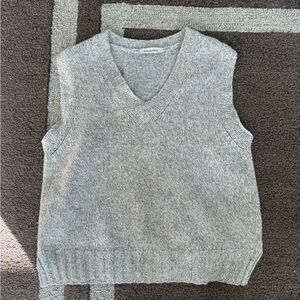 Classic V-Neck Gray Sweater Vest